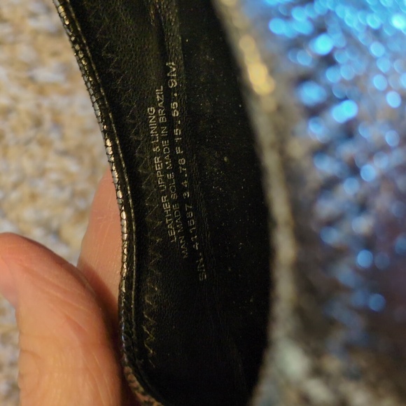 Tory Burch Metallic Silver Loafers - Picture 3 of 6